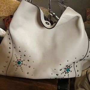 Authentic coach purse and bag charm